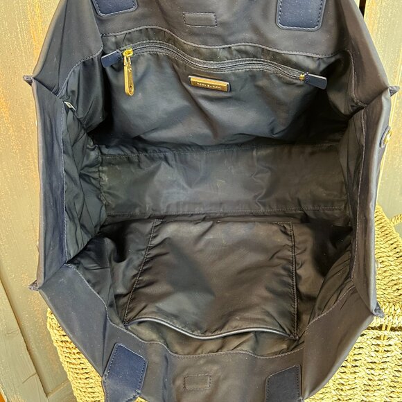 Tory Burch Ella Logo Nylon Tote Tory Navy - Picture 8 of 16